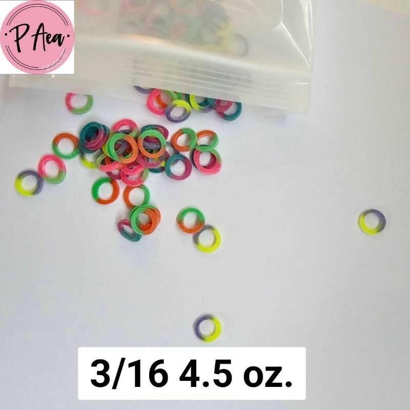 ‍  ยาง คละสี  ประมาณ  100  วง  ‍