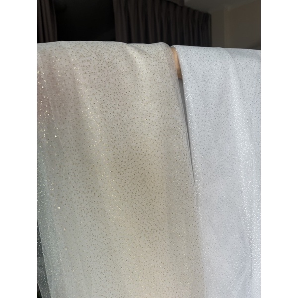 ✨เวลกลิตเตอร์ glitter veil มีสีแชมเปญกลิตเตอร์ทอง สีขาวกลิตเตอร์สีเงิน มีหวีสับในตัว