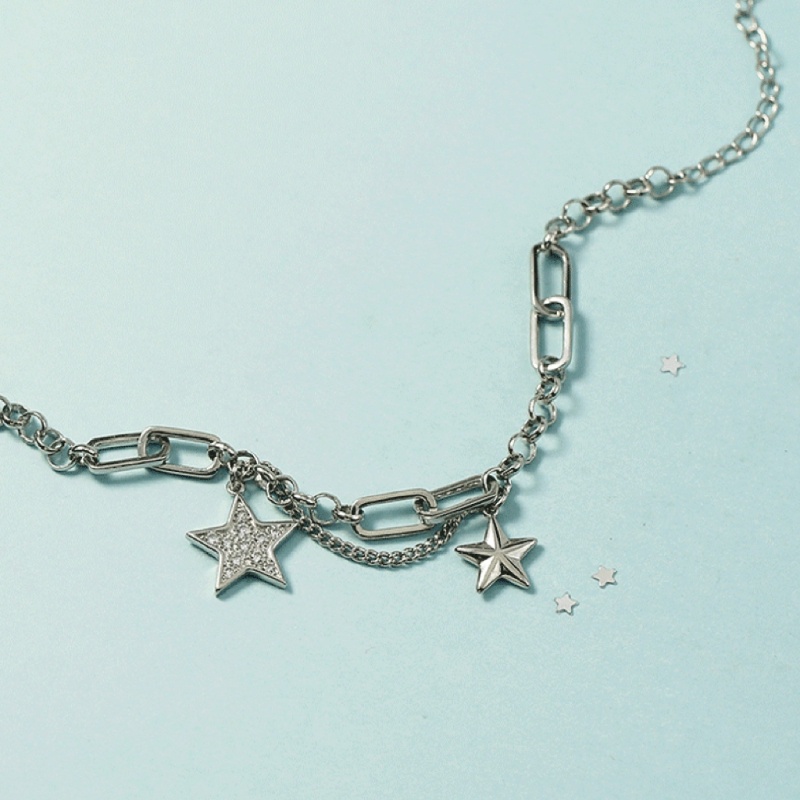 ✿ เครื่องประดับ สร้อยข้อมือ ทองแดง จี้รูปดาวห้าแฉก สไตล์ฮิปฮอป สําหรับผู้หญิง