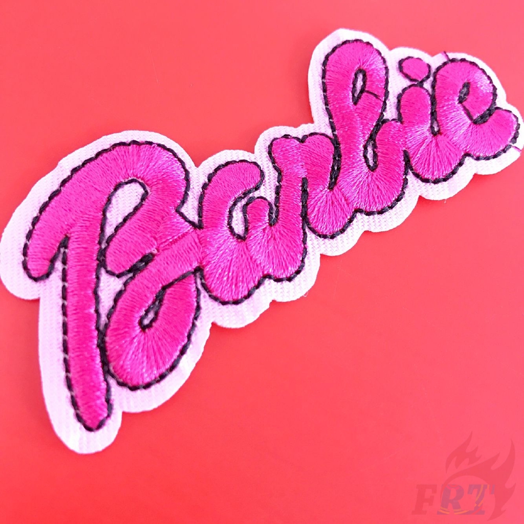 ❀ Letter：Barbie Iron on Patch ❀ 1Pc Diy Sew on Iron on Badges Patches