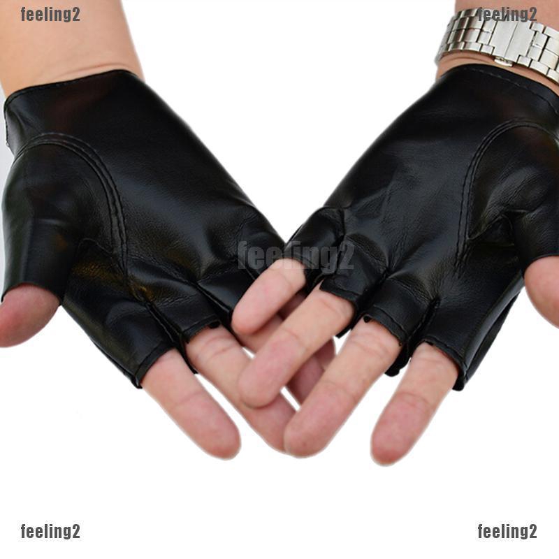❤ดวงอาทิตย์❤ ถุงมือหนัง แบบครึ่งนิ้ว แฟชั่นสําหรับผู้หญิง