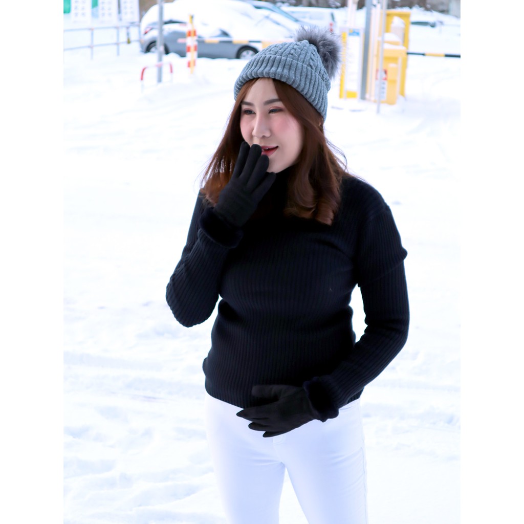 ⭐⭐⭐⭐⭐ ถุงมือกันหนาว Winter Call Touch Screen มือถือได้ ลุยหิมะบุขนด้านใน หนังกลับรุ่น GL1801-Snowfluffy มี 3 สี