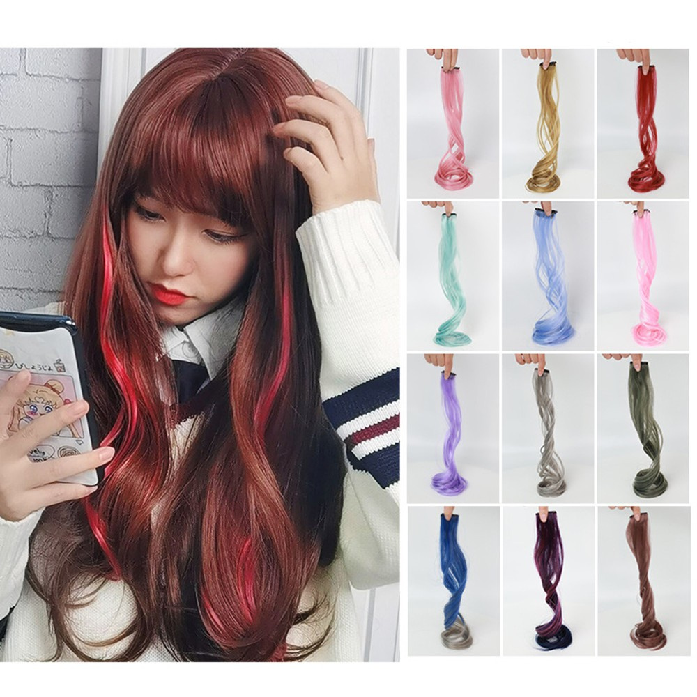 【Cod Tangding】วิกผมย้อมผมหยิก 8 สีสําหรับผู้หญิง