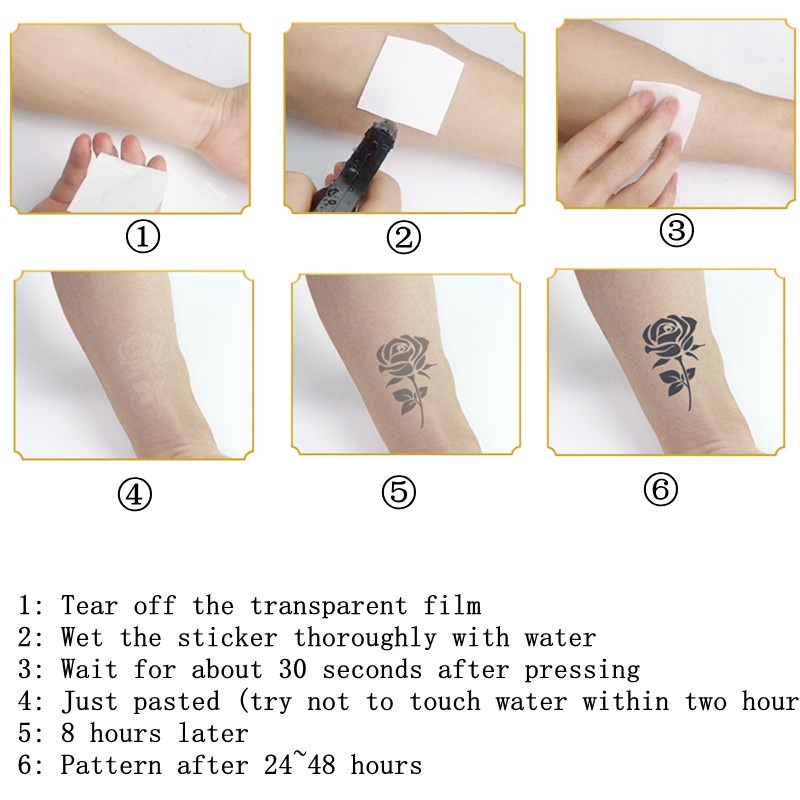 【Meet Magic Tattoo】สติกเกอร์รอยสักชั่วคราว ลายภาษาอังกฤษ ขนาดเล็ก กันน้ํา 15 วัน
