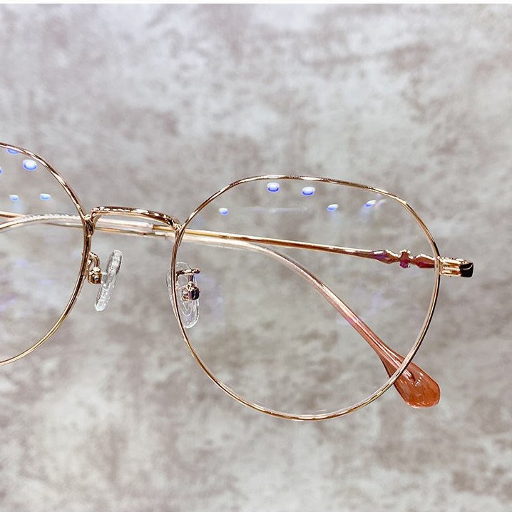 【Ready Stock】แว่นตากรอบโลหะทรงกลมป้องกันรังสีสไตล์เกาหลีสําหรับผู้หญิงและผู้ชาย