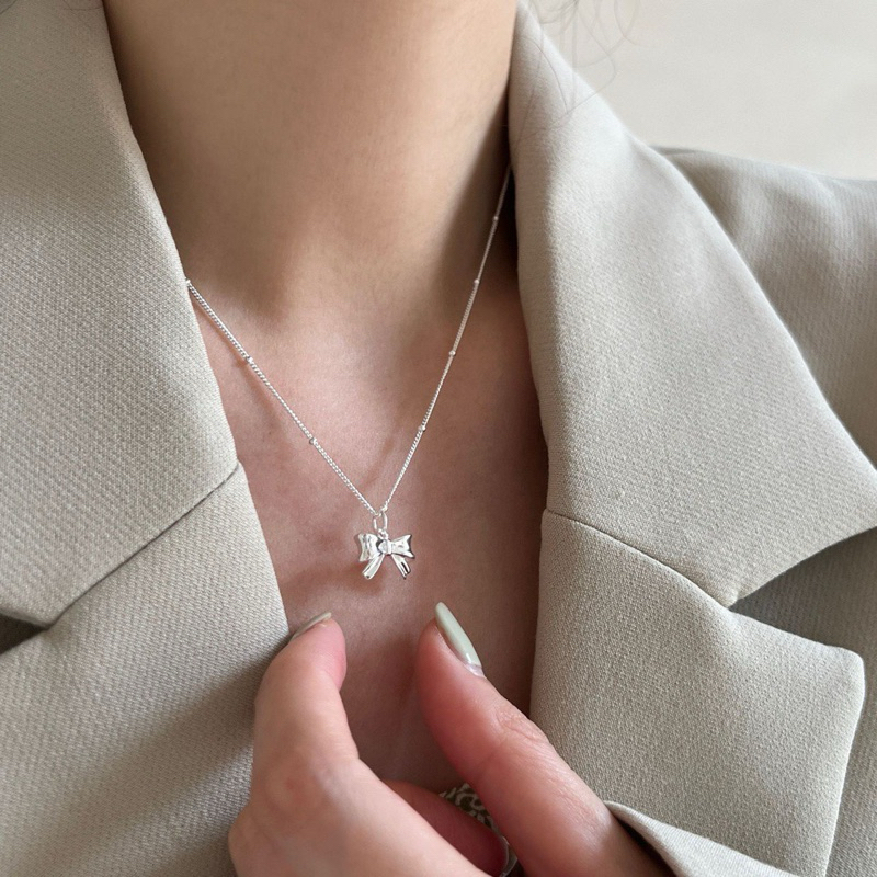 ꒰พร้อมส่ง꒱ ♡ Charlotte Necklace | สร้อยคอโซ่จี้โบว์ | สร้อยคอสไตล์เกาหลี ✩☼