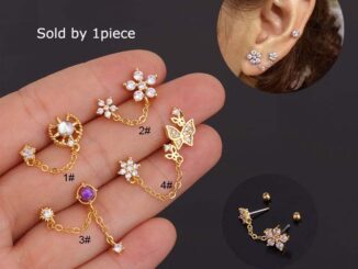 ต่างหูสแตนเลส 20 Gauge 1 ชิ้น