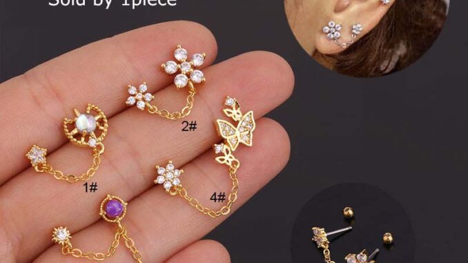 ต่างหูสแตนเลส 20 Gauge 1 ชิ้น ต่างหูสแตนเลส 20 Gauge 1 ชิ้น