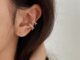 【COD Tangding】เครื่องประดับต่างหูเพชรสไตล์เกาหลีเรียบง่าย 1 ชิ้น