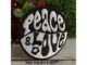 เครื่องหมาย Peace ขาว ดำ ตัวรีดติดเสื้อ อาร์มรีด อาร์มปัก ตกแต่งเสื้อผ้า หมวก กระเป๋า แจ๊คเก็ตยีนส์ Hippie Embroidere...