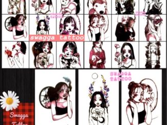แทททู 10ใบ100บาท มินิมอล tattoo