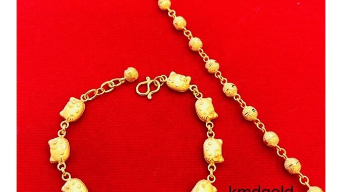 KMDGold สร้อยข้อมือทองคำแท้96.5%มาตรฐานทองเยาวราช2สลึง คละแบบ