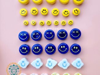 (ราคาส่ง6.-) ลูกปัด เซรามิก ลูกปัดเซรามิก ลูกปัดหน้ายิ้ม Smiley สมายลี่ กุหลาบ หน้ายิ้ม