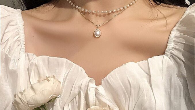 สร้อยคอโซ่ มีจี้มุกประดับ สไตล์โบฮีเมียน วินเทจ สไตล์เกาหลี เครื่องประดับสำหรับผู้หญิง (A12-03-9)