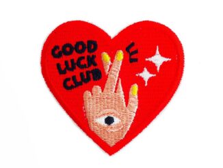 Good luck club red - embroidered patch ตัวรีดลายปัก