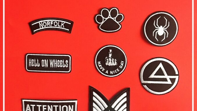 ☸ Classic Black - Punk Iron-on Patch ☸ 1Pc DIY Sew on Iron on Badges Patches