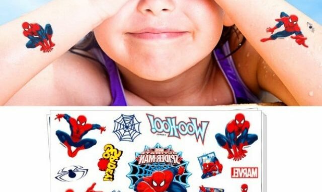 Bobestshop Tattoo ลาย Frozen & Princess & Spider Man