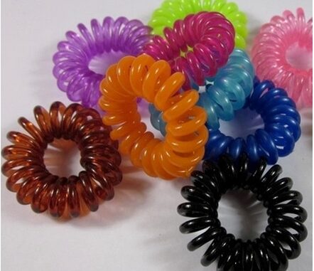 ยางรัดผม แบบเกลียว ขนาดเล็ก สไตล์เกาหลี สุ่มสี