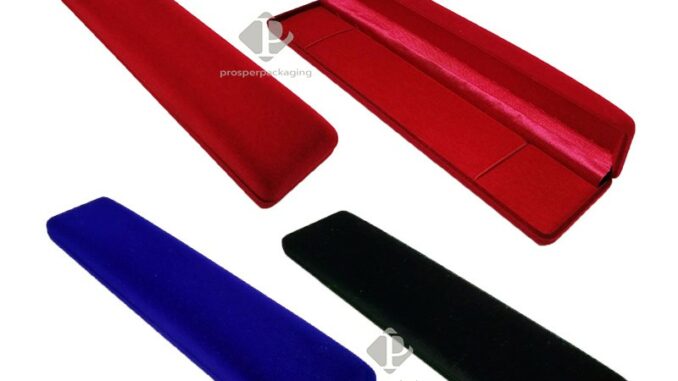 กล่องกำมะหยี่ใส่สร้อยข้อมือและนาฬิกา แบบทรงยาว (จำนวน 1 ใบ code30) ขนาด 21.7×5×2.5 ซม. กล่องกำมะหยี่ใส่สร้อยข้อมือและนาฬิกา แบบทรงยาว (จำนวน 1 ใบ code30) ขนาด 21.7×5×2.5 ซม.