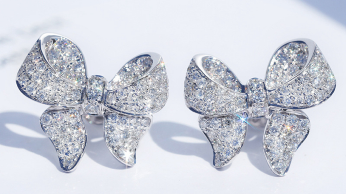 SAPPHIRE 925 ต่างหูไพลินสีขาวสําหรับผู้หญิง
