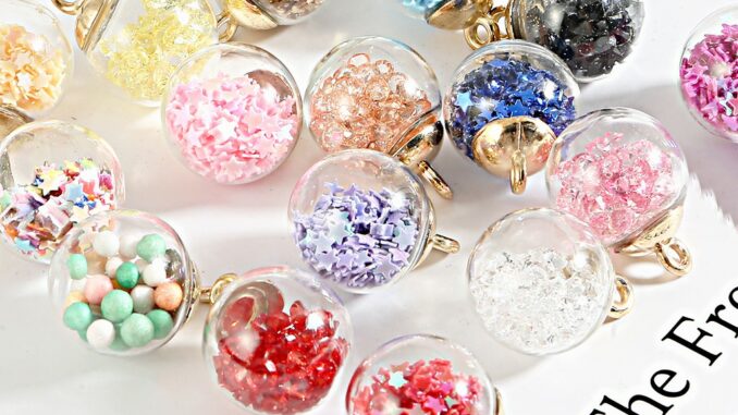 จี้ลูกบอล ใส สําหรับทําเครื่องประดับ Diy 10 ชิ้น