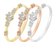 Cincin แหวนแฟชั่น สีโรสโกลด์และเงิน สําหรับผู้หญิง