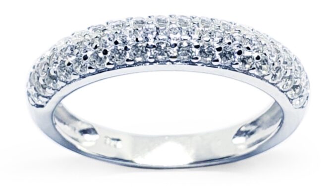 Memorine Jewelry แหวนเงินแท้ 925 ฝังเพชรสวิส (CZ) : ONLR81