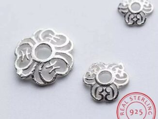หมวกครอบลูกปัดเงินแท้ 925 SB16