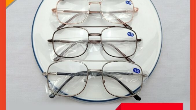 แว่นสายตายาว แว่นตากรอบโลหะ ขาสปริง น้ำหนักเบา ใส่สบาย +0.50 ถึง +2.75  N.901