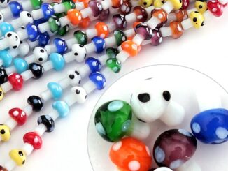 Nicebeads ลูกปัดสีแดงสีขาวสีเหลืองสีเขียวสีม่วง Diy 10X12 มม . 20 ชิ้น