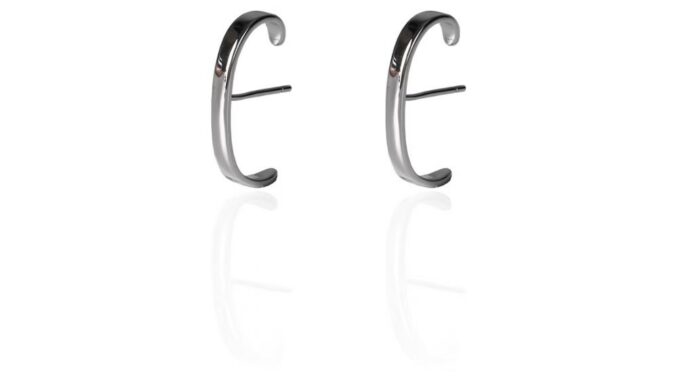 SWAN - Lara Earring ต่างหูเจาะเงินแท้ เรียบๆ เงินเกลี้ยง
