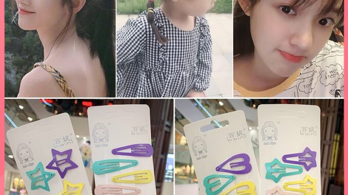 6 ชิ้น / เซต สไตล์เกาหลี ตัดโลหะ กิ๊บเล็ก กิ๊บเด็ก เครื่องประดับผมเด็ก