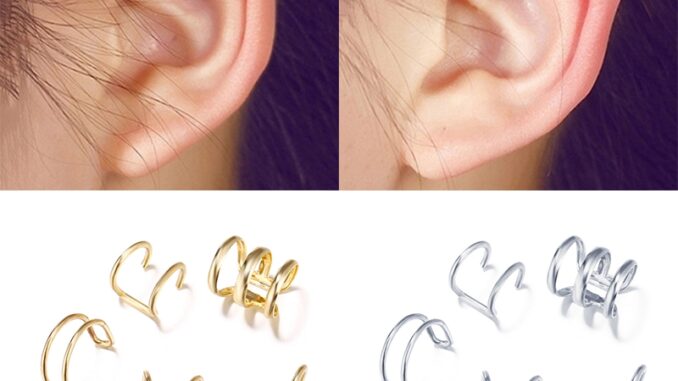 ต่างหูสตั๊ด รูปตัว U 5 ชิ้น/ชุด ต่างหูสตั๊ด รูปตัว U 5 ชิ้น/ชุด