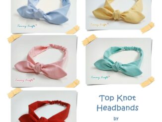 ผ้าคาดผมโบว์ผ้าคอตตอน สีพื้น2 แดง/ฟ้า/เหลือง/ชมพู/เขียว Solid color cotton Headbands