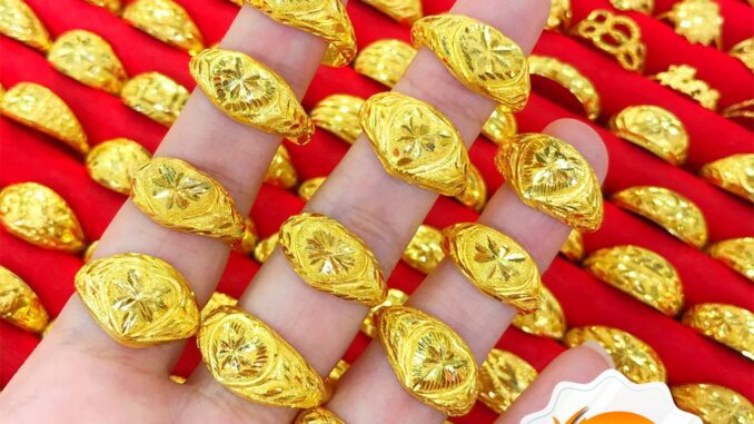 MKY Gold แหวนทอง ครึ่งสลึง (1.9 กรัม) หัวโปร่งหัวใจ ทอง96.5% ทองคำแท้*