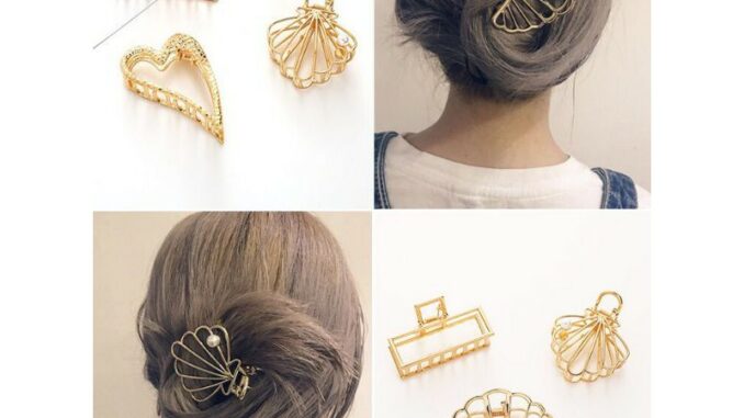 กิ๊บหนีบผมโลหะสีทองเงิน น่ารัก พร้อมส่ง   พร้อมส่งจากไทย