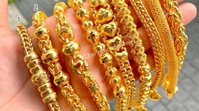 เหมือนแท้ทุกจุด✨ สร้อยข้อมือ3บาท สวมใส่ได้ทุกวัน งานประณีตเหมือนจริง ทองไมครอน ทองโคลนนิ่ง ช่างทองจิวเวลรี่