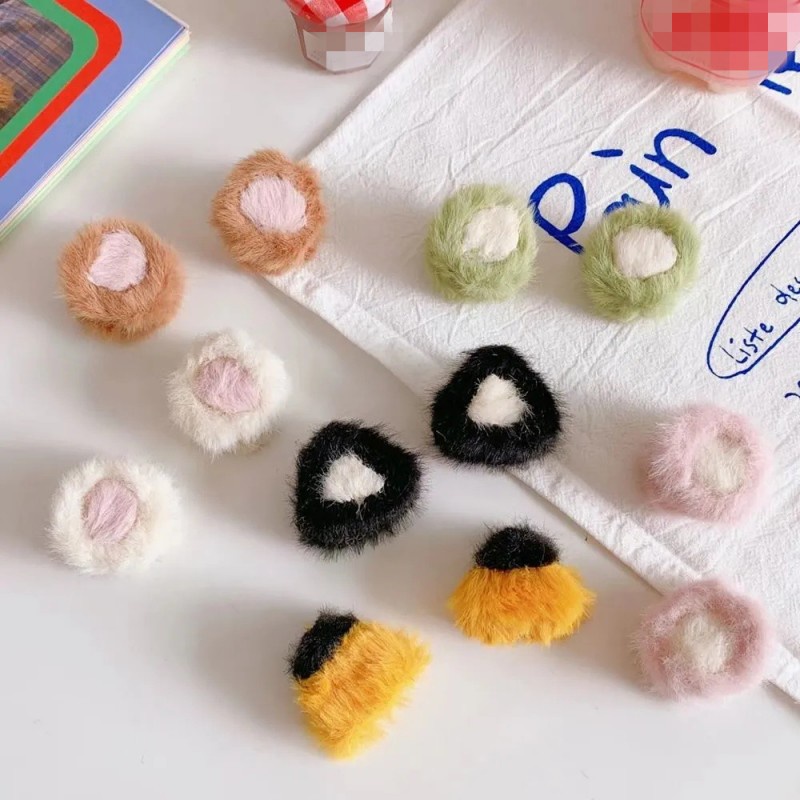 1 Pair Cute Frog Cat Ear Hair Clips /  Girls Acrylic Bunny Ear Bangs Cosplay Hair Claw