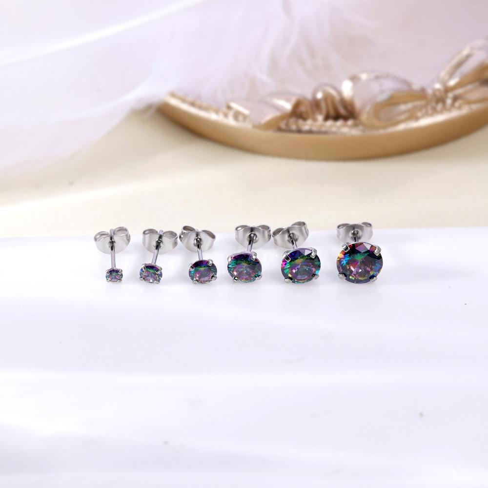 1 ชิ้น 3/4/5/6/7/8 มม. สี คริสตัล ต่างหูสตั๊ด สเตนเลส กระดูกอ่อน ต่างหู Tragus Conch Helix เจาะ ต่างหูสตั๊ด