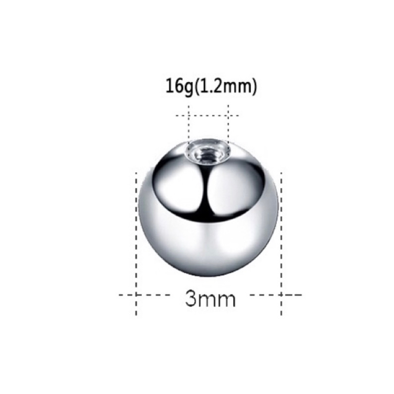 ( 1 ชิ้น )แป้นจิว แป้นบอล สำหรับจิวหูก้าน 1.2 mm. ร้านจากไทย ส่งเร็วมาก