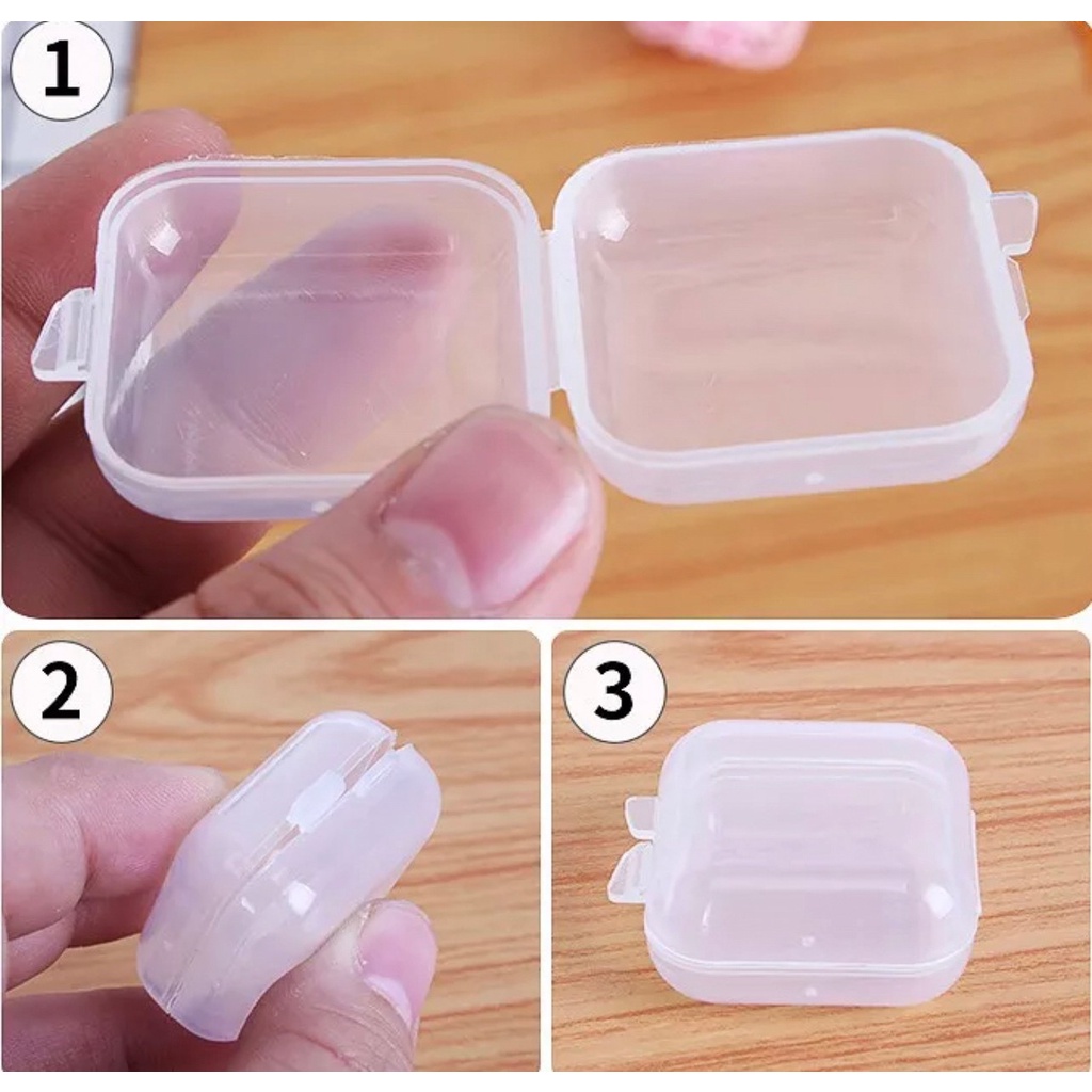 (1ตลับ) กล่องใส่จิว กล่องใส่อะไหล่ ตลับเก็บของ กล่องจิ๋ว 3.5*3.5 cm.