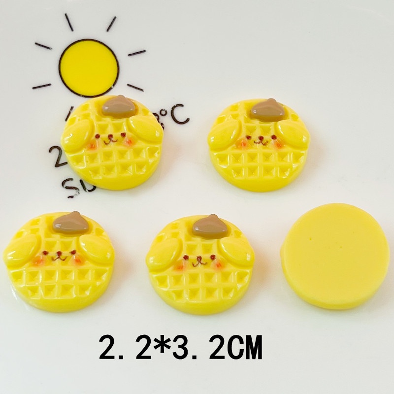 [2 #] Jibbitz Crocs สติกเกอร์กิ๊บติดผม ทรงกลม ลายการ์ตูน Sanrio Melody Kuromi Pudding Dog สําหรับตู้เย็น QP