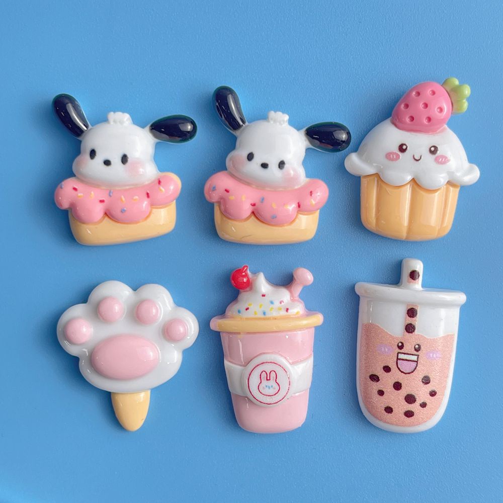 [3 #] Jibbitz Crocs แผ่นกาวเรซิ่น รูปสุนัข สําหรับทําขนมหวาน ชานม diy SC