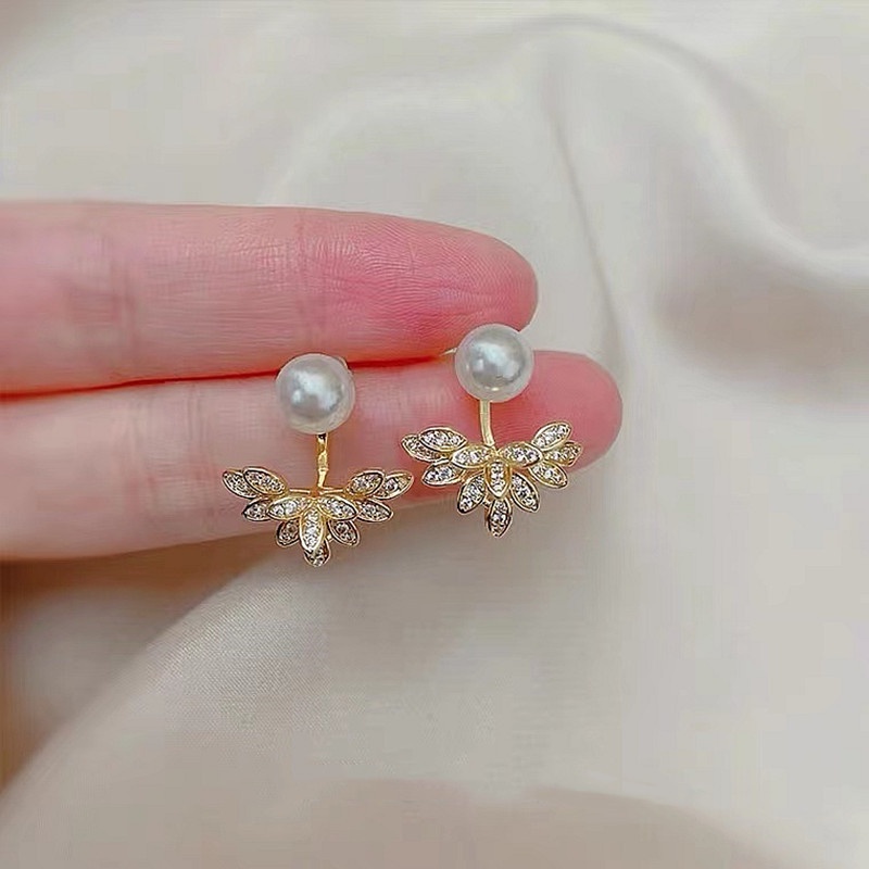 (3Lshop) ต่างหูมุกเทียม หรูหรา สไตล์เกาหลี เครื่องประดับแฟชั่น สําหรับผู้หญิง