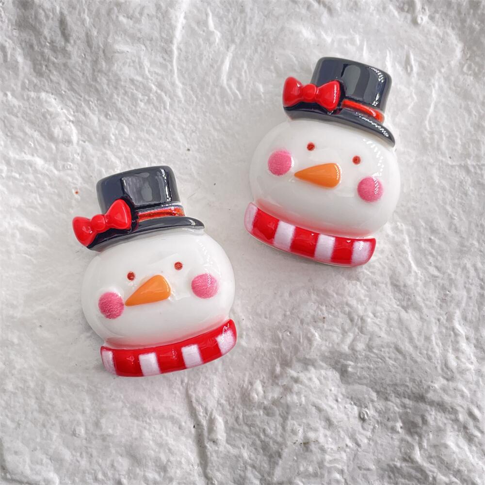 [4 #] Jibbitz Crocs กิ๊บติดผมเรซิ่น ลายการ์ตูนคริสต์มาส 10 แบบ แฮนด์เมด diy FN