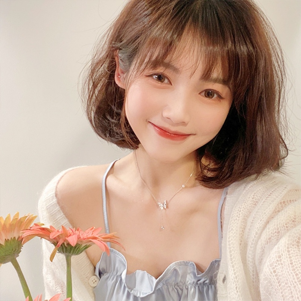 A HELLO GIRL สร้อยคอโซ่ จี้รูปผีเสื้อ หรูหรา สไตล์เกาหลี ระดับไฮเอนด์ แฟชั่นสําหรับผู้หญิง