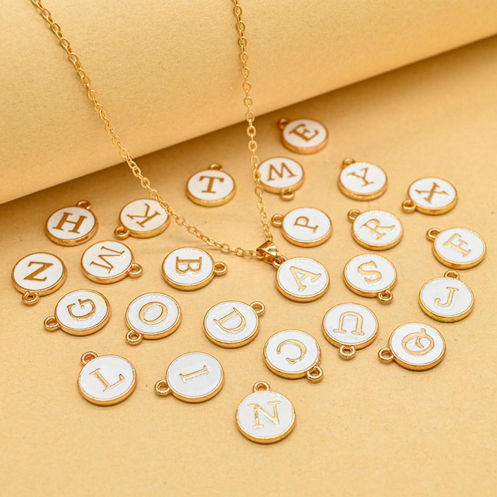 A-z สร้อยคอโซ่ จี้ตัวอักษร A-Z สีทอง สีขาว ไม่จางหาย แฟชั่น สําหรับผู้ชาย B2S4