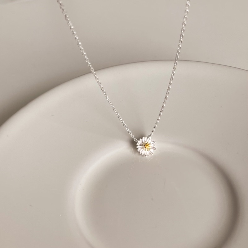 A.piece  สร้อยเงินแท้ [all silver 925] Daisy Necklace สร้อยเดซี่ (422)