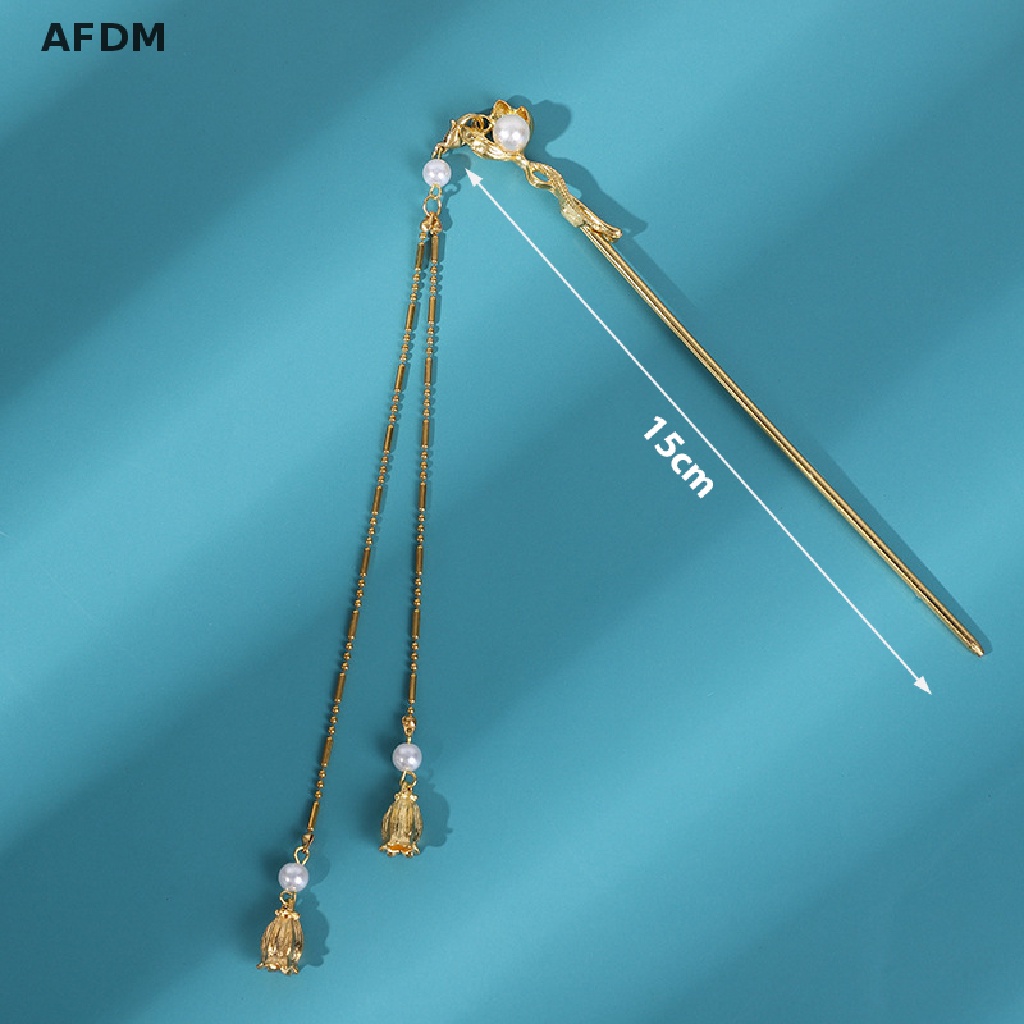 (AFDM) กิ๊บติดผมโลหะเคลือบ สไตล์จีนวินเทจ สําหรับผู้หญิง