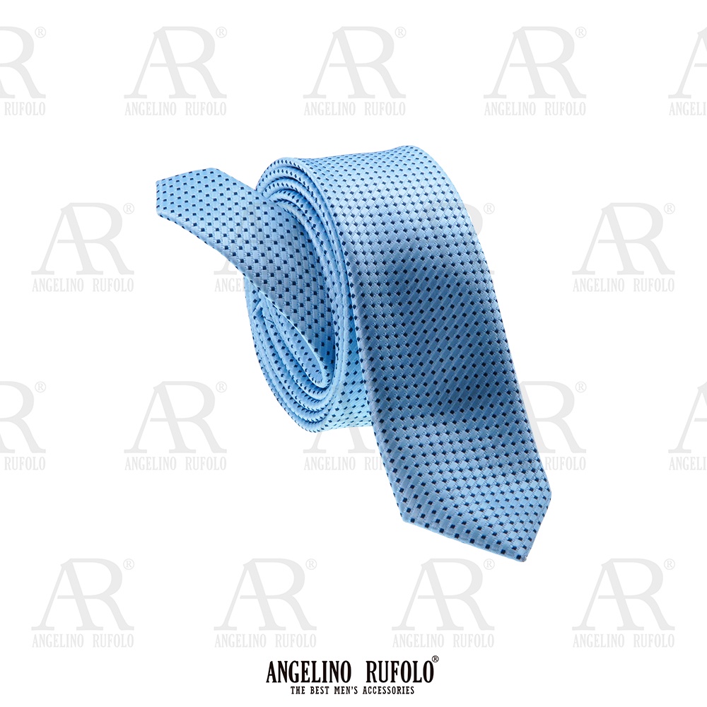 ANGELINO RUFOLO Necktie(NTSL-จุด016) เนคไทผ้าไหมทออิตาลี่คุณภาพเยี่ยม ดีไซน์ Dot สีเทา/เหลือง/แดง/กรมท่า/ชมพู/ฟ้า